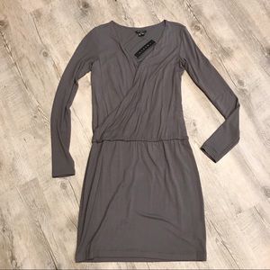 BNWT THEORY neutral gray DRESS Sz XS/S